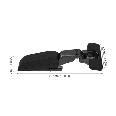 Soft Close Cabinet Door Hinge With Silent Damper For Quiet Cupboard And Kitchen Cabinet Doors Replacement Hardware Go To Fit Durable Noiseless Closing Great For Home Renovations, black, side view showing dimensions.