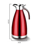 Built Tough Stainless Steel Insulated Coffee Mug Featuring Ice Cold Grip Handle And Leak Proof Silicone Cap Double Wall Vacuum Tumbler in red, 29.5cm tall.