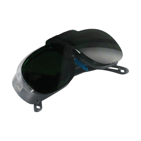 Heavy Duty Wrap Around Safety Glasses For Welding And Grinding With Impact Resistant Polycarbonate Lenses, black and clear design.