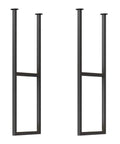 Badass Heavy Duty Ceiling Shelf Brackets With Screws, 2 Tier Floating Metal Bracket Supports For Kitchen Or Dining Room in black metal