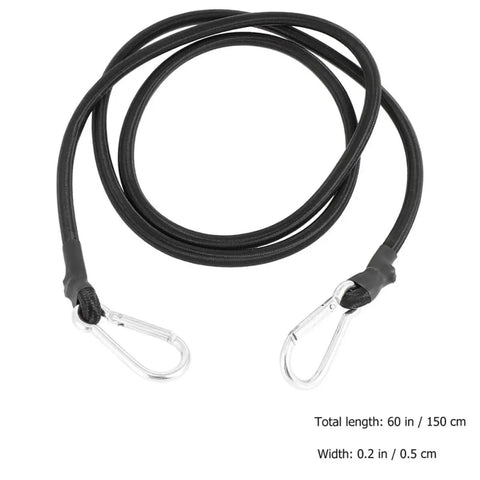 4 Pack Elastic Bungee Cord Straps With Carabiner Hooks For Luggage Camping And Outdoor Gear Heavy Duty Polyester Straps, 60 in length