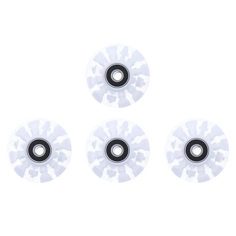 Pack of 4 LED Light Up Roller Skate Wheel Set for Outdoor Indoor Inline Skates and Quad Skates Replacement PU Wheel with LED