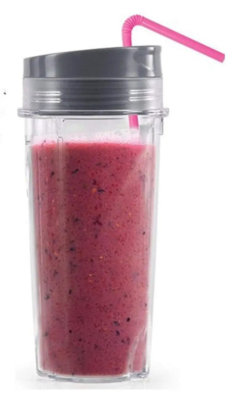 Ninja Blender Cups 16 Ounce Single Serve Replacement Cups With Two Sip Lids For BL770 BL780 BL660 Professional Blenders Pack Of 2