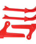 4 Piece Pro Grade Safety Woodworking Push Sticks Set For Table Saw And Jointer With Ergonomic Grips, Durable Plastic Hand Push Tools