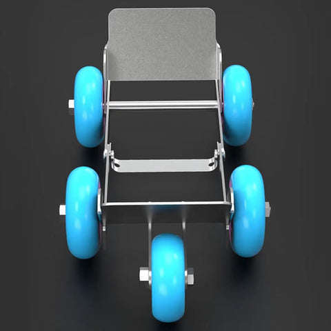 Heavy Duty Vehicle Moving Dolly No Slip Rubber Steel Pro Car Mover Skate For Garage Transport Polycarbonate Wheel Casters Motorcycle Shifting Built Rock Solid Reliable Gear For Mechanics And Drivers Nailing The Job In Shop, blue wheels