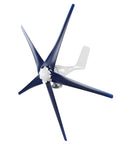 Close-up of 1600W Off Grid Wind Turbine Generator with 5 Blades and 24V System, low noise permanent magnet for residential energy