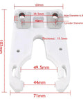 ISO30 Tool Holder Clamp For CNC Machines And Automatic Tool Changer, Flame Proof Rubber Claw, Wear Resistant, 5 Piece Set dimensions
