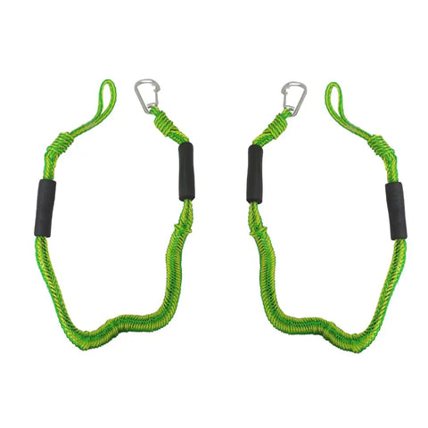 Master Chill Marine Docking With These 4 Foot Green Bungee Dock Lines Featuring Heavy Duty Stainless Clip for Jet Ski and Kayak