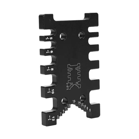 Pro Grade Woodworking Tenon Caliper And Dovetail Jig Gauge for precise measurements, adjustable black metal tool.