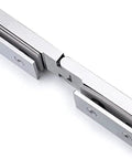 Durable 2 Pack 304 Stainless Steel Shower Door Hinges For 8-12mm Glass, Bright Silver 180° Pivot Clip, Long Bar Design