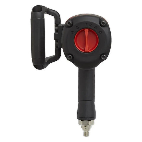 Battle Tested One Inch Square Drive Composite Air Impact Wrench Twin Hammer Delivers Serious Low Noise Performance And Soft Grip Control To Crank Through Rusted Bolts During Heavy Duty Auto Repair Daily