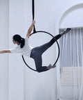 Aerial artist using Two Pack Black Endless Round Slings Heavy Duty Polyester Lifting Slings With 5300 Lbs Vertical Capacity in performance.