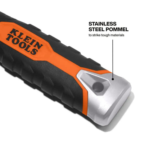 Close-up of black and orange handle of Double Edged Duct Knife With Serrated Stainless Steel Blade For Duct Board And Insulation.
