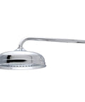 Polished chrome Rain Shower Head With 17 Inch Arm, 10 Inch Brass Rainfall Shower Head, Victorian Designer Trimscape