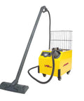 Badass Heavy Duty Steam Cleaner With Solid Stainless Boiler And One Gallon Tank For Zero Fuss, yellow commercial steamer with handheld wand.
