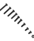 300 Piece High Strength M3 Black Button Head Hex Socket Screws And Nuts Kit For Industrial Use Heavy Duty 10.9 Grade Fasteners For Home Appliance Repair And Machinery Projects, black M3 button head screws and nut