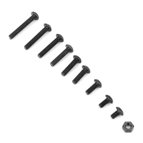 300 Piece High Strength M3 Black Button Head Hex Socket Screws And Nuts Kit For Industrial Use Heavy Duty 10.9 Grade Fasteners For Home Appliance Repair And Machinery Projects, black M3 button head screws and nut