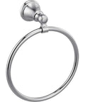 Polished Chrome Round Hand Towel Ring Wall Mount, Durable Bathroom Towel Holder For Kitchen And Bath, Rust-Resistant Finish