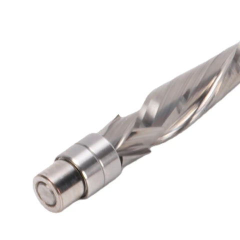 Fafeicy 1/4 Inch Shank Flush Trim Router Bit For CNC And Milling Tables With Precise 1 1/8 Inch Cutting Length showing detailed drill bit design.