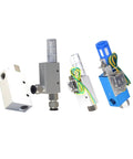 Tough As Nails Premium Pneumatic Vacuum Generator Negative Pressure Suction Pump For Industrial Grade Workflows With 16mm Port front and side view of four industrial valves and connectors.