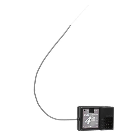 4 Channel 2.4GHz RC Transmitter With Receiver For 1/8 1/10 1/16 1/32 Scale Cars And Boats, FHSS Tech antenna and receiver detail