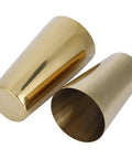Gold 304 Stainless Steel Cocktail Shaker Set showing two shaker cups, ideal for making iced coffee and zesty cocktails.