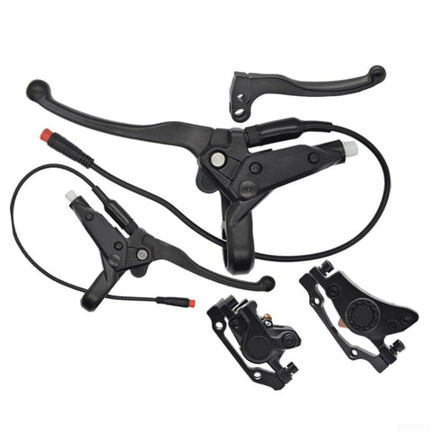 Aluminum Alloy Hydraulic Brake Levers For Electric Bikes And E Scooters With Mineral Oil System Waterproof 2 Pin Connector 2S Pin Interface