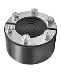 Heavy Duty 80Mm Wire Conduit Grommet With An Adjustable Onion Layer Design For Lock Tight Sealing That Slaps Up Fast And Keeps Out Moisture Rust And Pesky Crawlers From Garage Walls Basement Sewers Or Pipe Runs, featuring a round rubber plug with steel bolts.