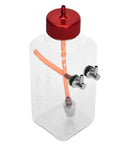 Transparent RC Gas Fuel Tank 300ml For 15 26cc Aircraft, Leakproof high strength design with red cap and dual nozzles