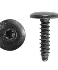 Snag A Ten Pack Of Torx T15 Button Head Interior Trim Screws Sized At M4.2 X 16mm To Replace Oem Part 11611882 showing top and side views.