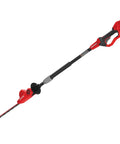 Cordless Pole Hedge Trimmer With 18 Inch Dual Action Blades, 180 Degree Pivoting Head For 5 Cutting Angles, 11 Foot Reach