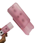 Pink Ding Ding Fidget Slider For Adults Kick Stress To The Curb With This Grab And Go Everyday Carry Gadget Featuring A Sick Clicky Pei Build And Soothing Haptic Feedback Anxiety Relief Pocket Toy in hand