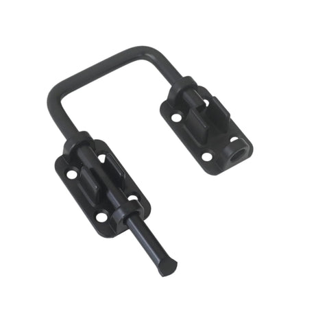 Sliding Door Loop Lock U Shaped Metal Flip Bolt Latch For Uneven Doors Small Slide Latches Hardware Matte Black Finish