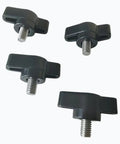 Heavy Duty 4 Pack Rip Fence Lock Knobs And Easy Grip Edge Guide Handles For Cordless Circular Saws Replaces 313678001, black steel knobs.