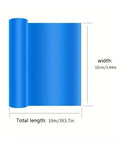 10m Self Adhesive Roof And Wall Repair Tape Waterproof And Heat Resistant With Mega Strong Adhesion For Quick All Weather Indoor Outdoor Leak And Crack Fix Blue Wide 10cm, showing full roll dimensions.