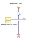 Ultra Thin Film Pressure Sensor 50Kg High Force Flexible Resistor Transducer for Precise Pressure Detection High Stability and Long Life Ideal for Robotics Industrial Testing and Wearables reference circuit diagram