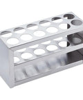 Stainless Steel 12 Hole Test Tube Rack 21mm Diameter Three Tier Lab Stand for Classroom and School Use Durable Heavy Duty Non Tipping