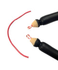 Speargun Bands 16mm Five Eighths Inch With Pre Tied Spectra Wishbones Built From Prime Line Rubber For Spearfishing Amber Latex With Protective Coating Beefy Triple Braid Construction 1540 Pound Break Strength For 110 Cm Guns, close-up of wishbone attachment