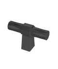 Ten Pack Matt Black Cabinet Knobs, 2 Inch T Bar Knurled Cabinet Hardware For Cupboard And Drawers, solid metal construction
