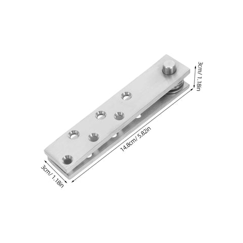 Heavy Duty Hidden Hinges For Doors Made Of Stainless Steel 360 Degree Pivot Hinge System, side view showing dimensions