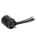 Beefed Up RC Brushless Motor For Multicopters And Drones In Black Aluminum Alloy 760KV With Precision Balanced Rotor, wires visible