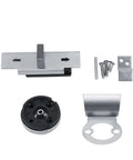 Public Restroom Privacy Door Bolt With Engaged Vacant Indicator And Zinc Alloy Handle components, showing spring loaded mechanism parts