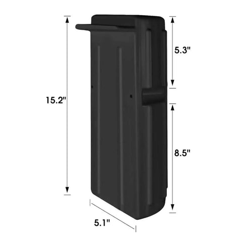 Inflatable PVC Dock Fender Guard For Boats, Dockside Edge Protector, 15.2 x 5.1 inches, black, with reinforced ribs