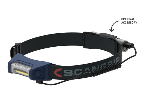Rechargeable COB LED Headlamp With Panoramic Beam Touchless On Off Sensor 400 Lumens Lightweight Work Light IP65 Weatherproof