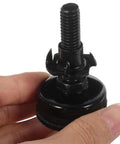 Close-up of one heavy-duty black plastic foot from 12 Pack Adjustable Furniture Legs For Sofas Cabinets And Dressers with leveling feature