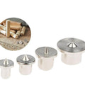 Pro Grade Woodworking Center Point Pins Set, Four Piece Dowel Hole Marking Kit With 6 mm 8 mm 10 mm 12 mm Sizes, steel pins