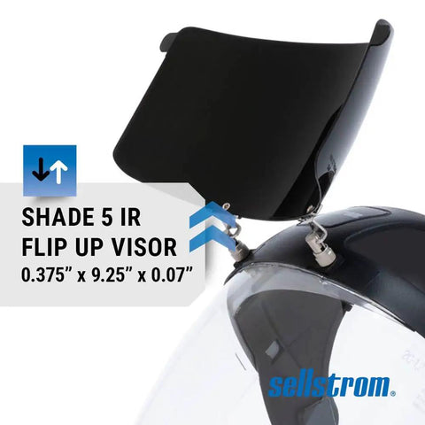Universal Slot Adapter Safety Face Shield For Plasma And Flame Cutting And Grinding with Shade 5 UV IR Flip Front Visor