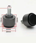 4 Pack Adjustable M8 Thread Foot Levelers For Furniture With Screw On Glide Feet Aluminum Alloy Construction Anti Scratch