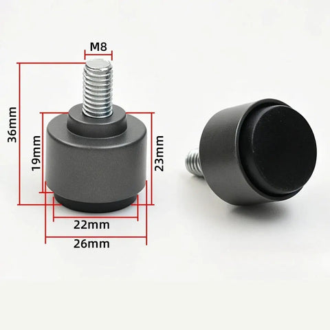 4 Pack Adjustable M8 Thread Foot Levelers For Furniture With Screw On Glide Feet Aluminum Alloy Construction Anti Scratch