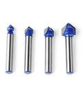 Get Your 6mm Carbide Tipped V Groove Router Bit For Smooth Cuts In Wood And Acrylic With Anti Kickback Safety Design Perfect For Solid Hardened Steel End Milling Projects, four carbide bits.